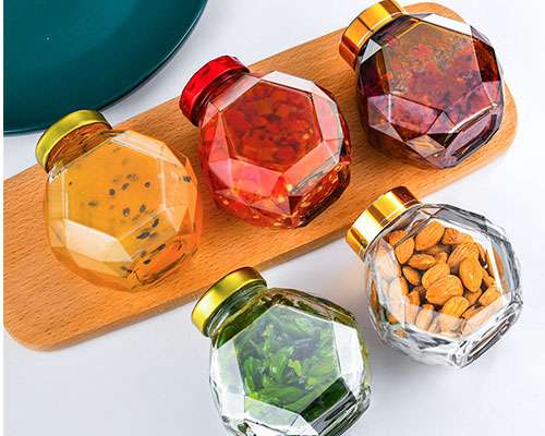 Glass Hexagon Jars for Food Storage