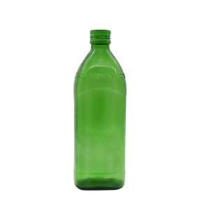 Green Glass Oil Bottle