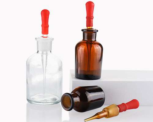 Round Glass Bottles With Dropper