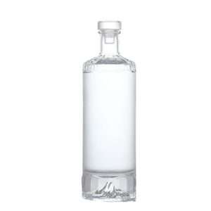 Clear Glass Alcohol Bottle