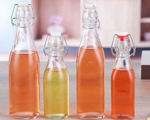 Clear Glass Clip Top Bottles