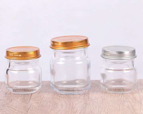 Empty Small Glass Honey Jars