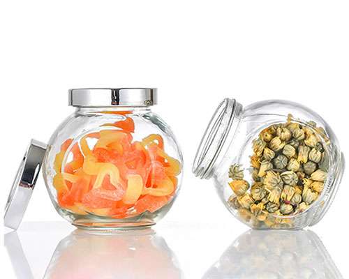 Flat Glass Spice Jars