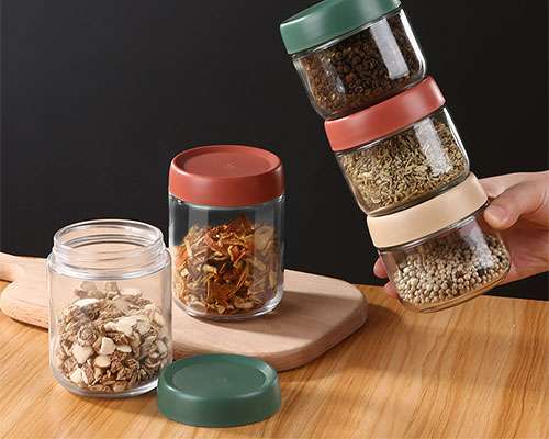 Glass Spice Storage Containers with Lids