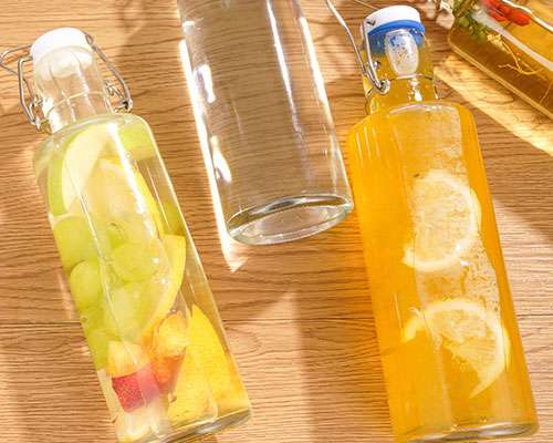 Glass Water Bottles With Swing Top Lids