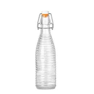 Ribbed Glass Bottle with Swing Top