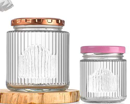 Round Honey Glass Jars with Lids