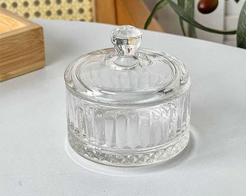 Clear Glass Canister With Glass Lid