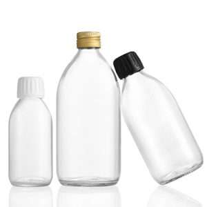 Clear Glass Medicine Bottles