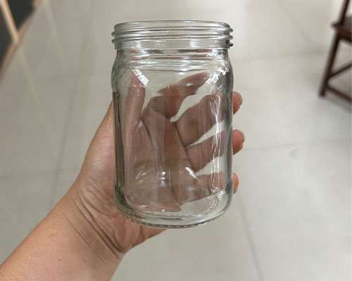 Empty Glass Coffee Jar