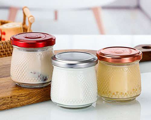 Glass Yoghurt Jars with Lids