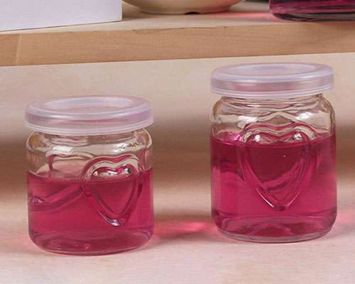 Heart Glass Jam Jars