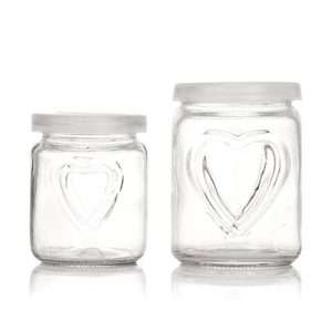 Heart Glass Jars