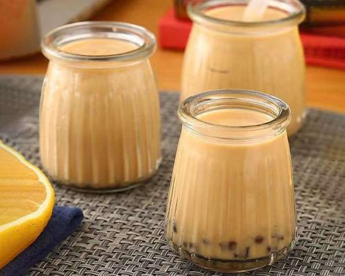 Ribbed Glass Milk Tea Jars With Lids