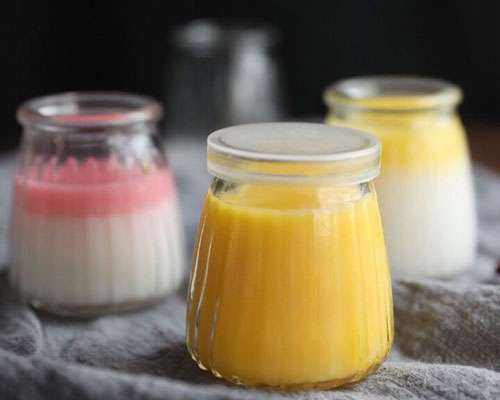 Ribbed Glass Pudding Jars With Lids