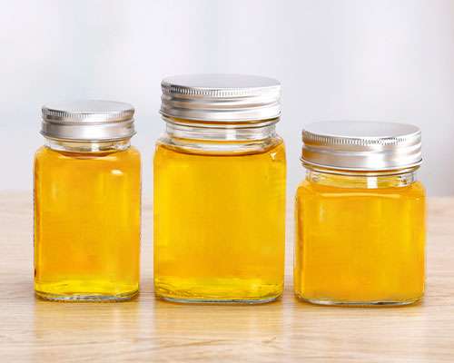 Square Glass Honey Jars Bulk
