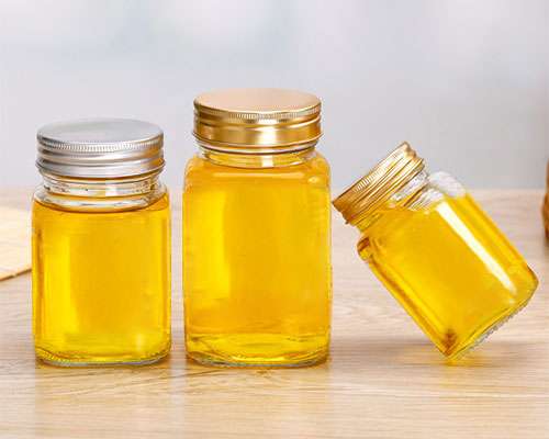 Square Glass Honey Jars for Sale