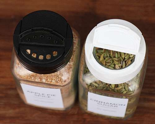 Square Glass Spice Jars with Flip Lids