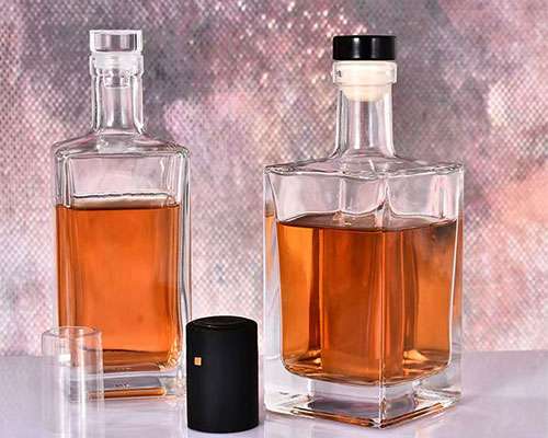 Glass Square Alcohol Bottle