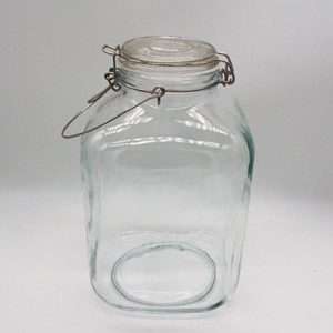 Clear Square Storage Jars