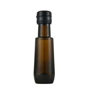 Glass Bottle For Oil Storage With Black Lid