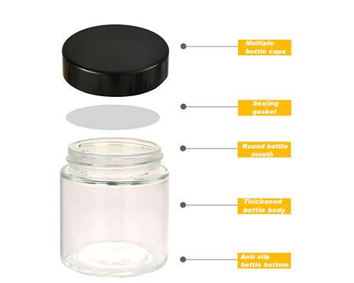 Glass Jars With Plastic Lids with Sealing Gaskets