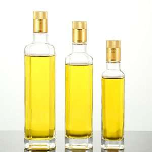 Glass Clear Olive Oil Bottle