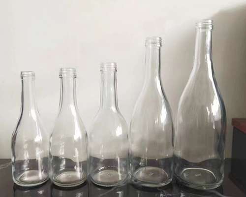 Empty Clear Wine Bottles