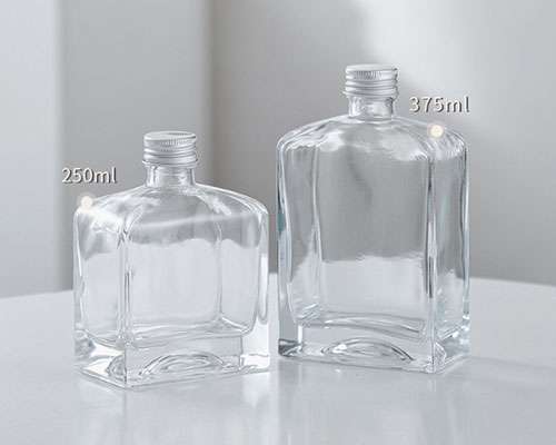 Clear Square Wine Bottle