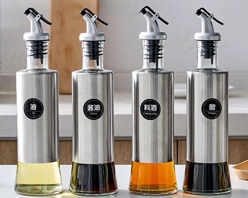 Glass Oil Bottles With Pourer