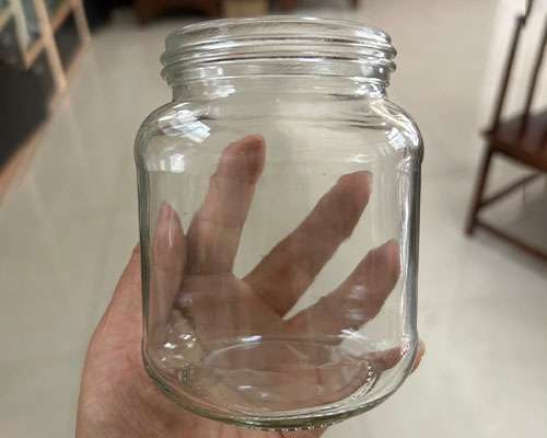 Clear Peanut Butter Glass Jar