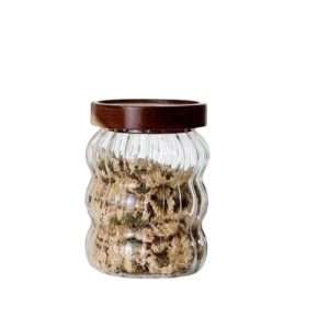 Glass Jar With Bamboo Lid