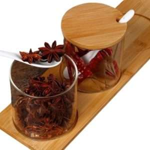 Glass Spice Jar With Spoon