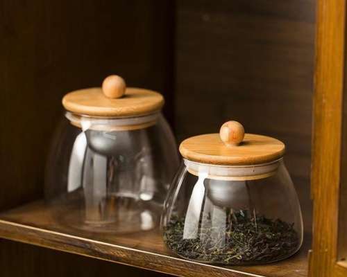 Storage Jars With Wooden Lids