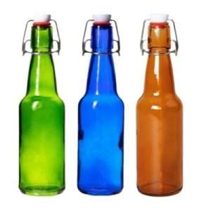 Colored Glass Fliptop Beer Bottles