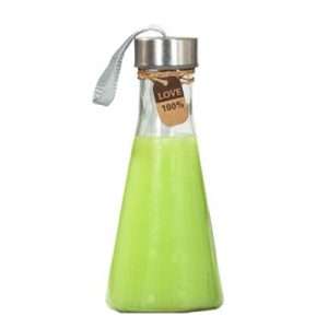 350ml Glass Juice Bottle With Lid and Handle