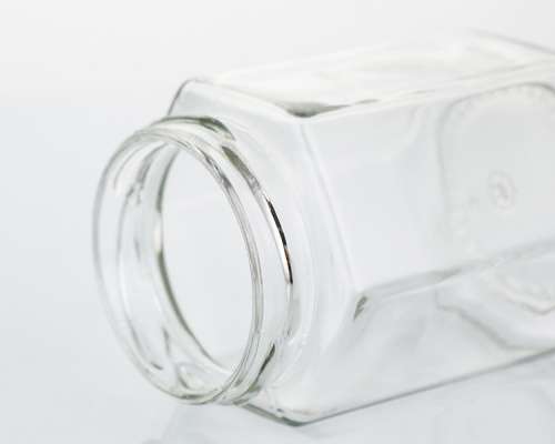 Hexagonal Glass Storage Jar