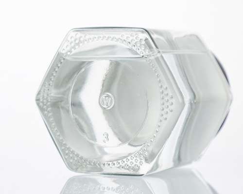 Hexagonal Glass Storage Jar