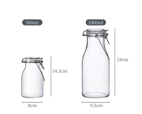 Glass Milk Bottles