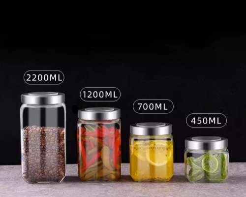 450-2200ml Square Glass Food Storage Containers