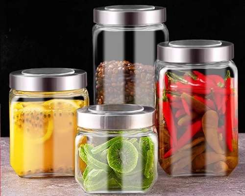 450-2200ml Square Glass Food Storage Containers